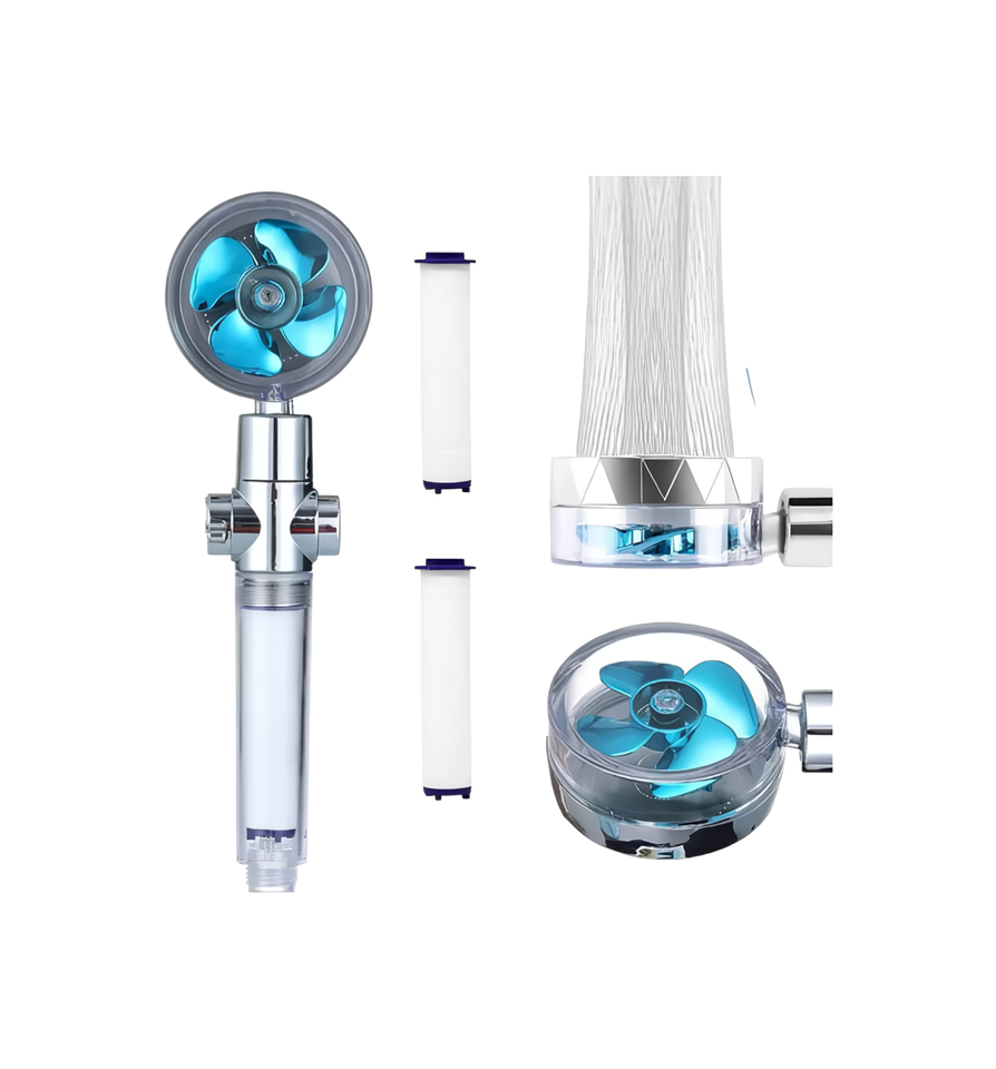 Pressurized Shower Head Turbine Shower