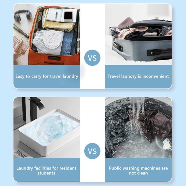 MINI WASHING MACHINE PORTABLE ULTRASONIC TURBINE WASHER