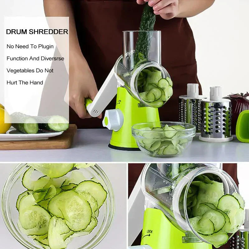 TABLE TOP DRUM GRATER VEGETABLE CUTTER