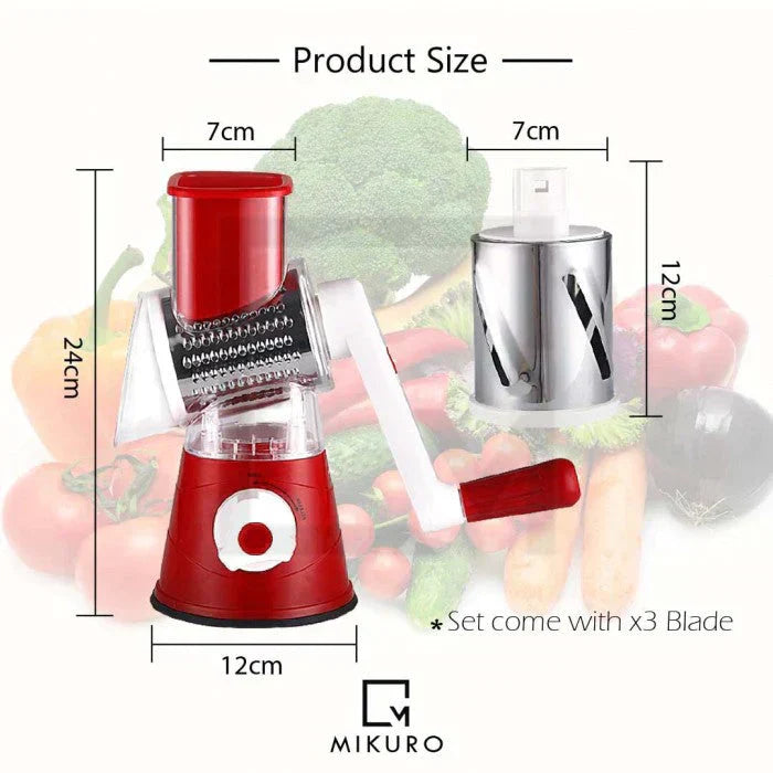 TABLE TOP DRUM GRATER VEGETABLE CUTTER